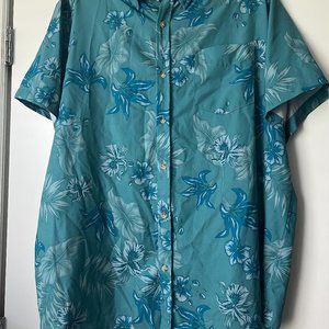 Blue/teal Hawaiian Shirt XXL